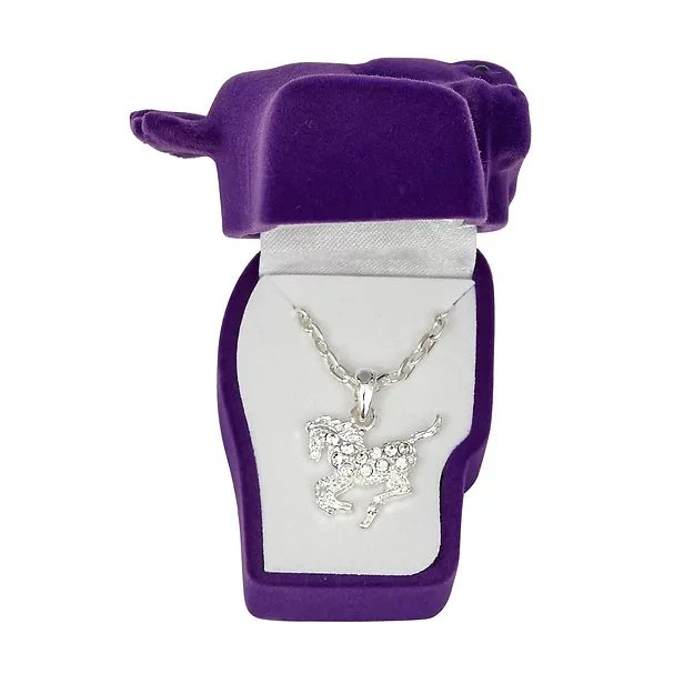AWST Int'l Aqua Precious Pony Necklace w/Aqua Horse Head Gift Box - Image 5