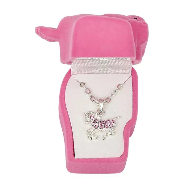 AWST Int'l Aqua Precious Pony Necklace w/Aqua Horse Head Gift Box - Image 8