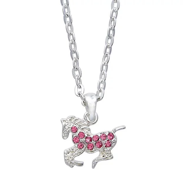 AWST Int'l Aqua Precious Pony Necklace w/Aqua Horse Head Gift Box - Image 9