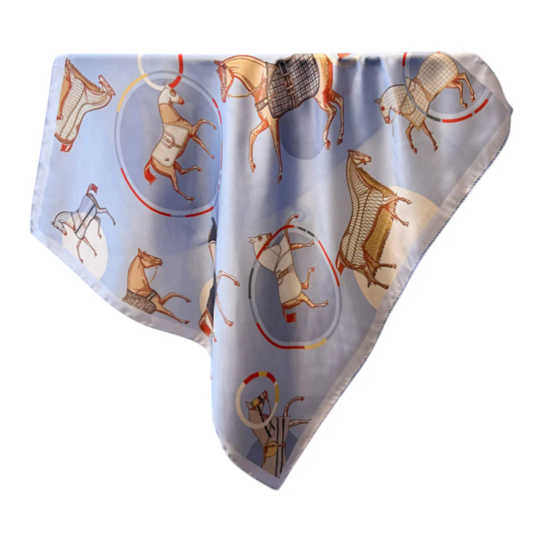 Awst Int'l Horses Circle Blanket Scarf 28" x 28" - Image 2