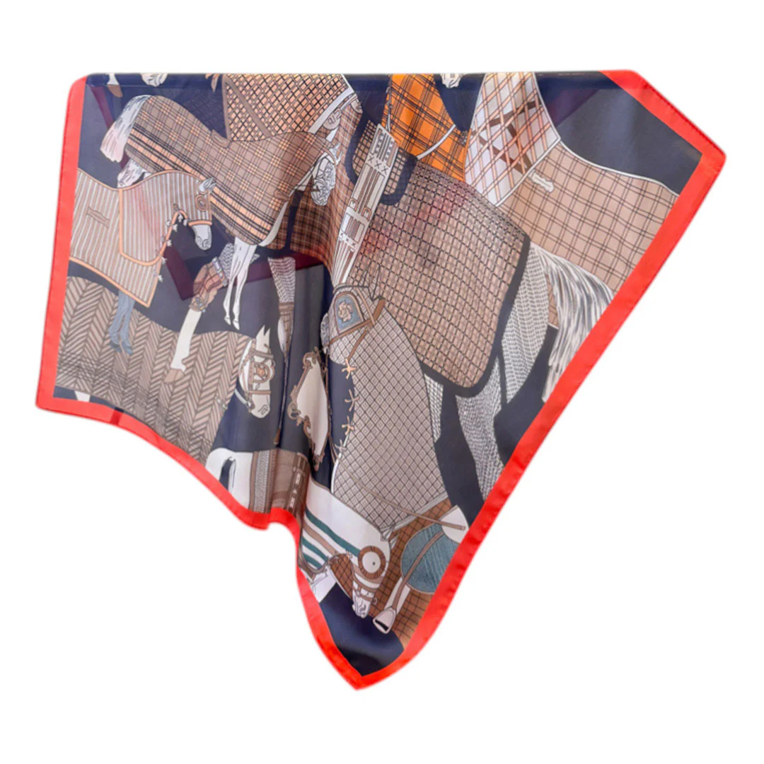 Awst Int'l Horses Gather Scarf 28" x 28" - Image 2