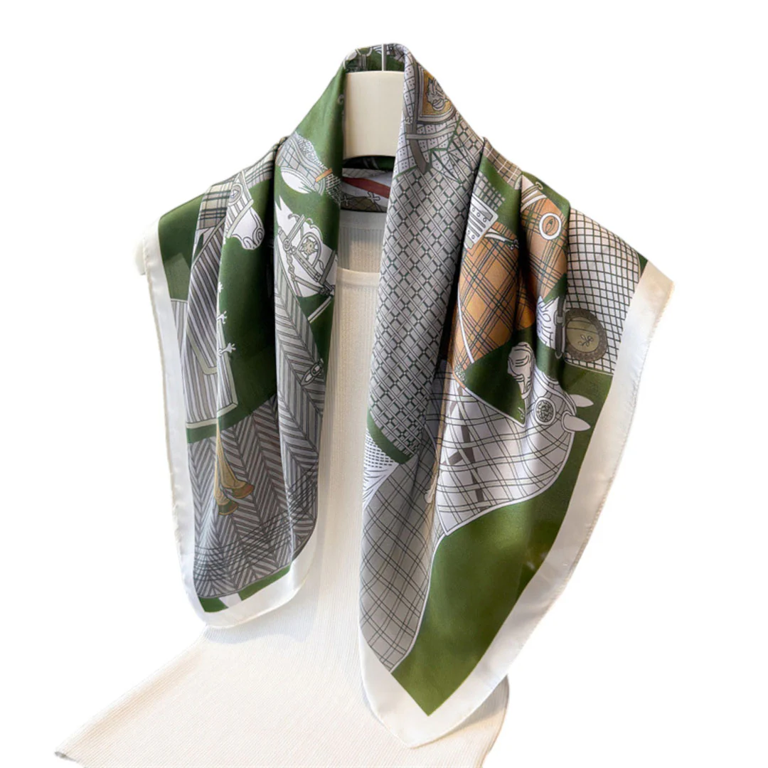 Awst Int'l Horses Gather Scarf 28" x 28" - Image 3