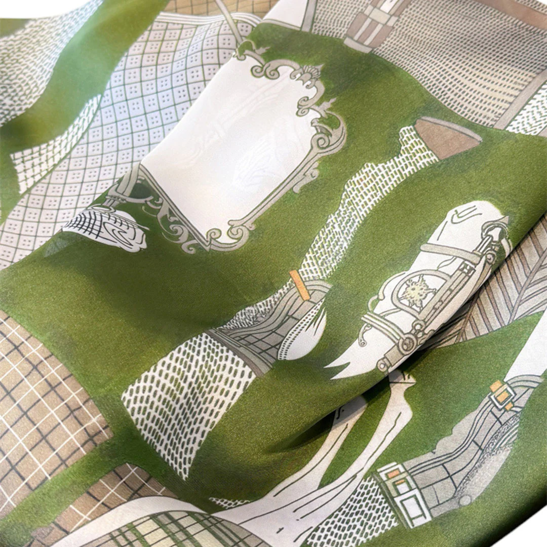 Awst Int'l Horses Gather Scarf 28" x 28" - Image 5