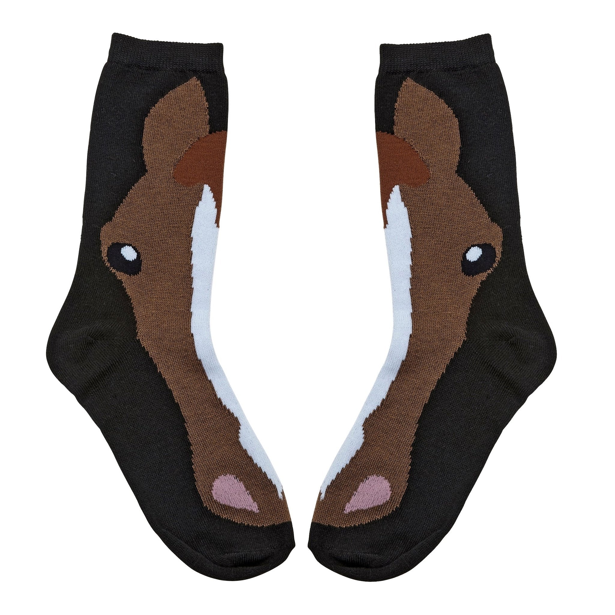 AWST Int'l Ladies' Horse Face Crew Socks- 3 Pack - Image 2