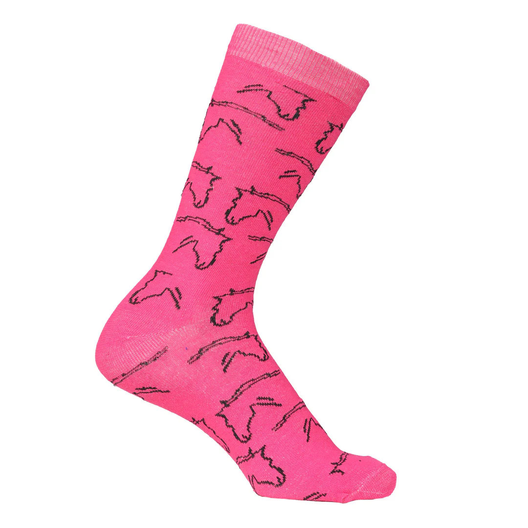 AWST Int'l Ladies Horse Heads Crew Socks - 6 pack - Image 10