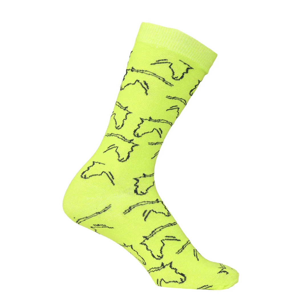 AWST Int'l Ladies Horse Heads Crew Socks - 6 pack - Image 12