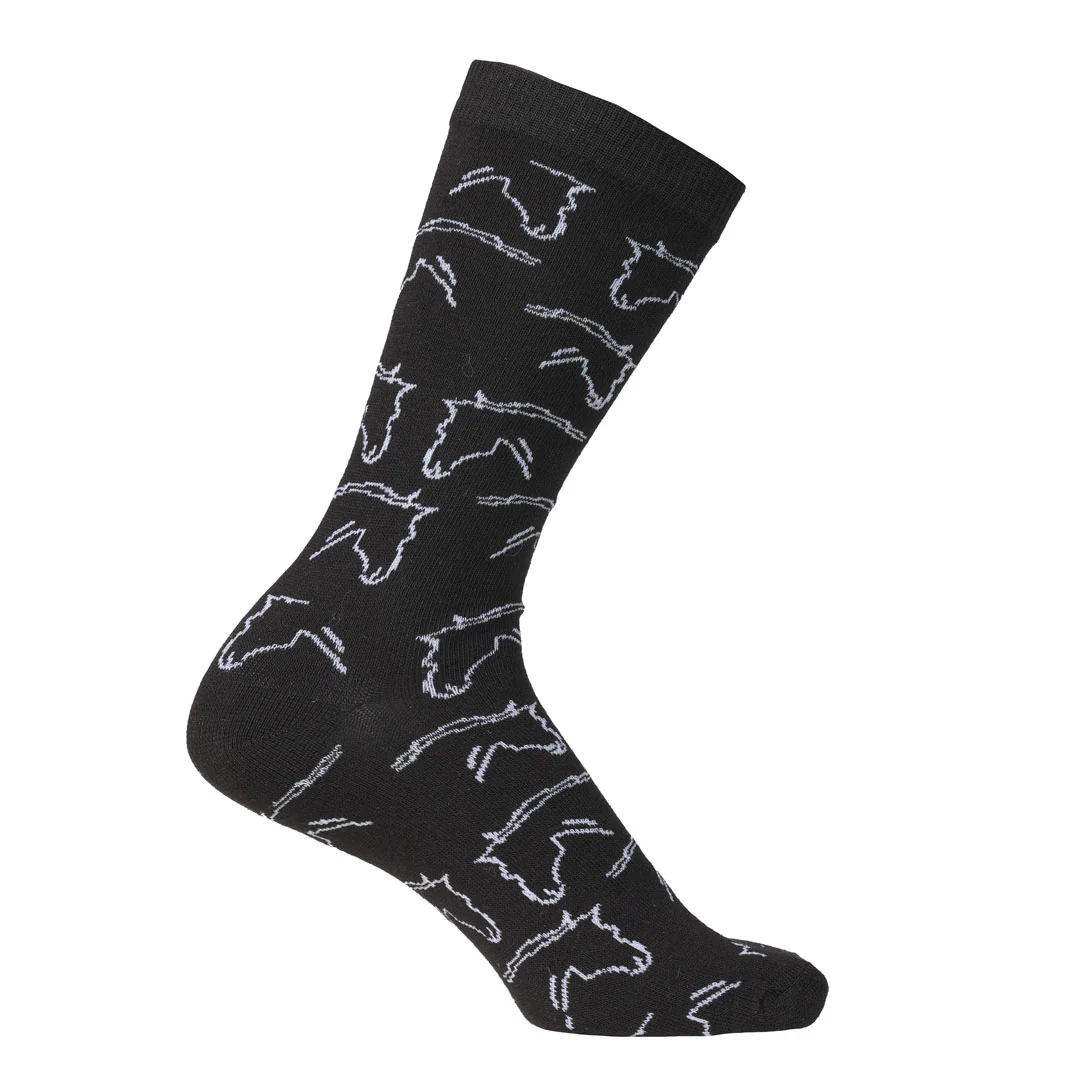 AWST Int'l Ladies Horse Heads Crew Socks - 6 pack - Image 3