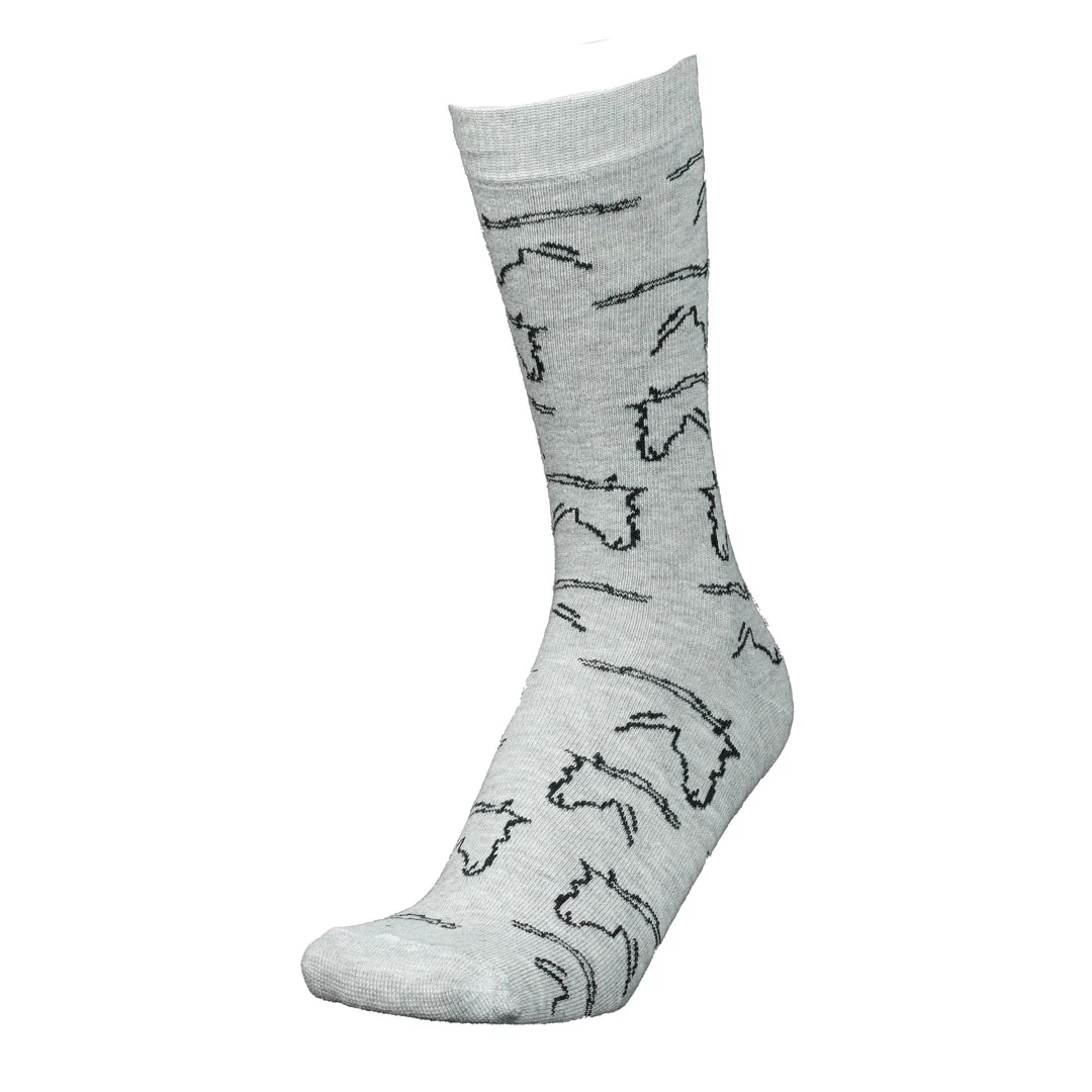 AWST Int'l Ladies Horse Heads Crew Socks - 6 pack - Image 4