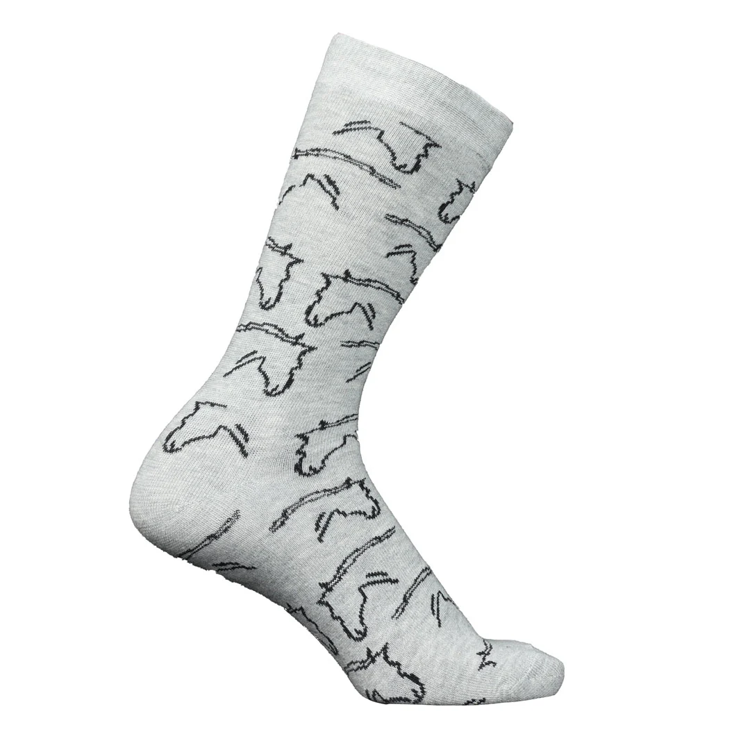 AWST Int'l Ladies Horse Heads Crew Socks - 6 pack - Image 5