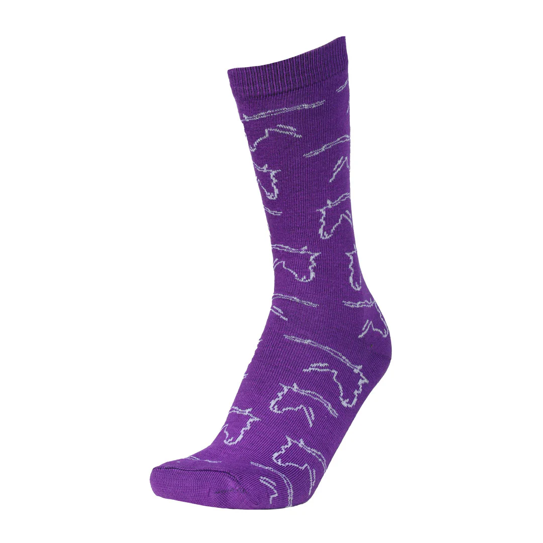 AWST Int'l Ladies Horse Heads Crew Socks - 6 pack - Image 7