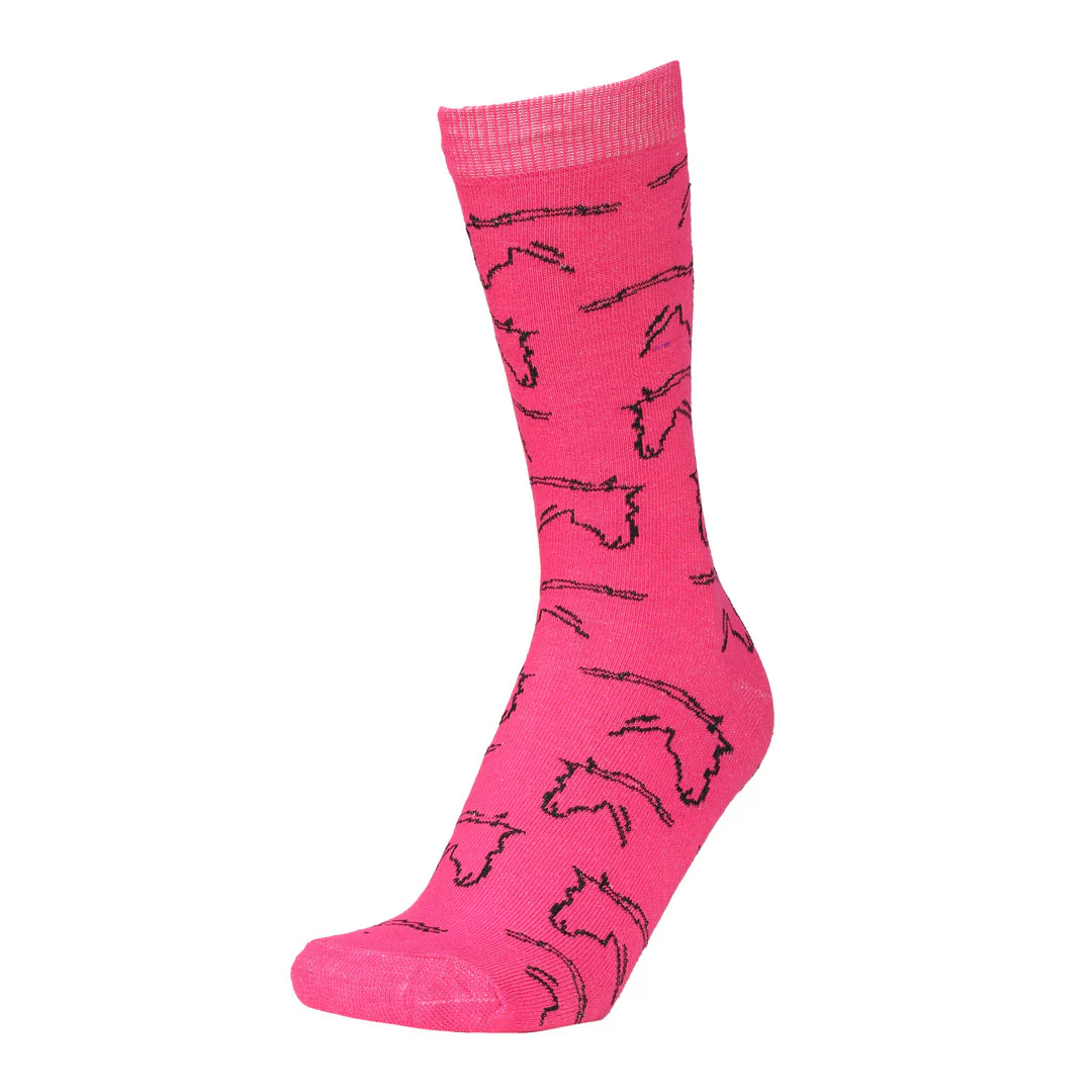 AWST Int'l Ladies Horse Heads Crew Socks - 6 pack - Image 8