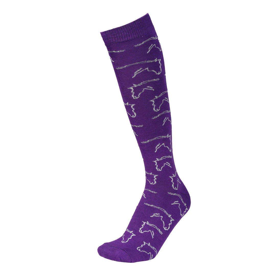 AWST Int'l Ladies Horse Heads Knee Socks - 6 pack - Image 2