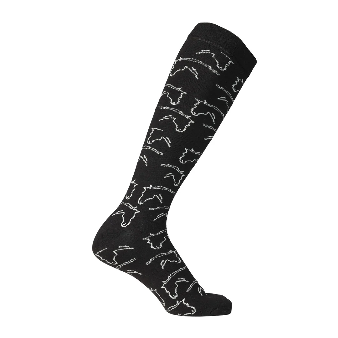 AWST Int'l Ladies Horse Heads Knee Socks - 6 pack - Image 3