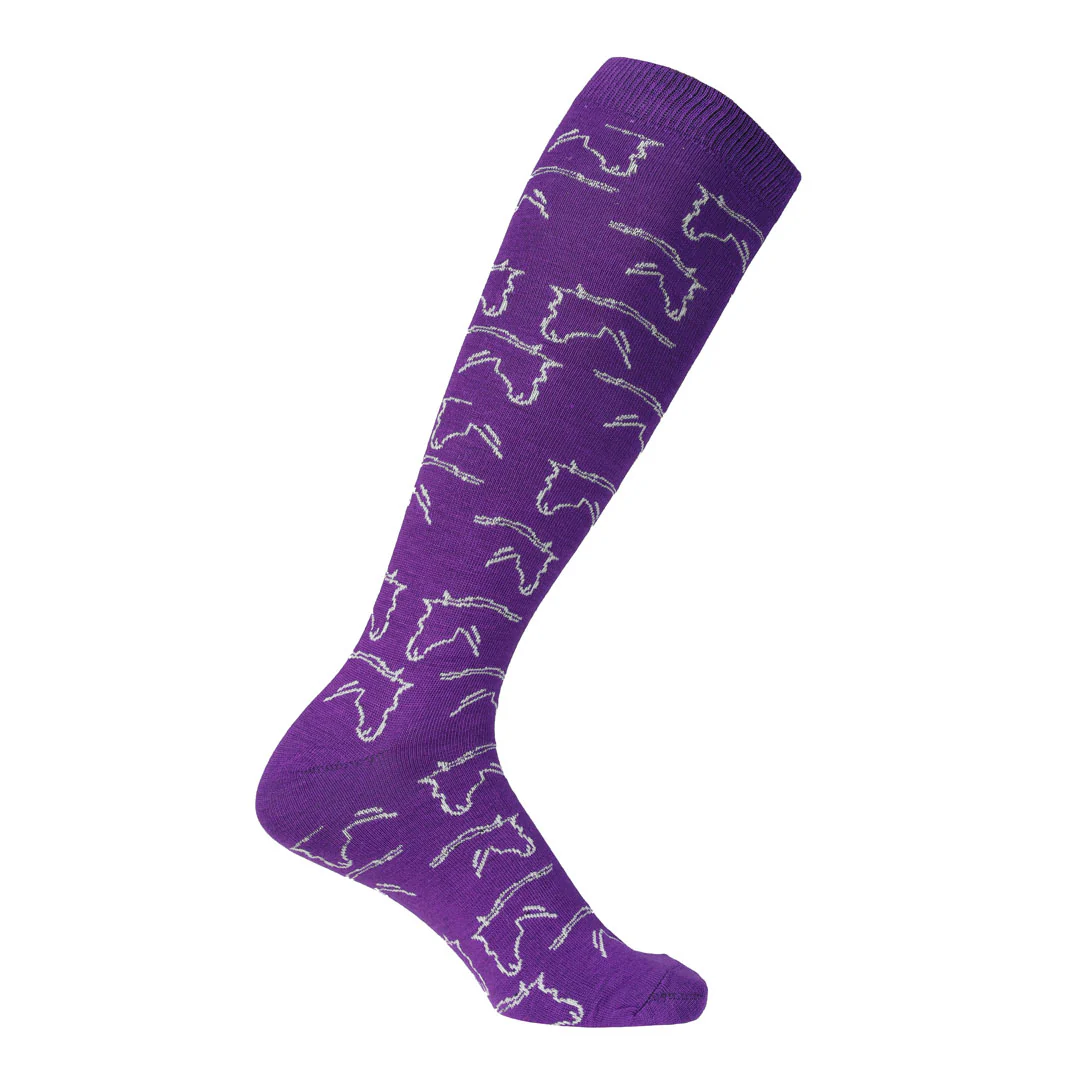 AWST Int'l Ladies Horse Heads Knee Socks - 6 pack - Image 6