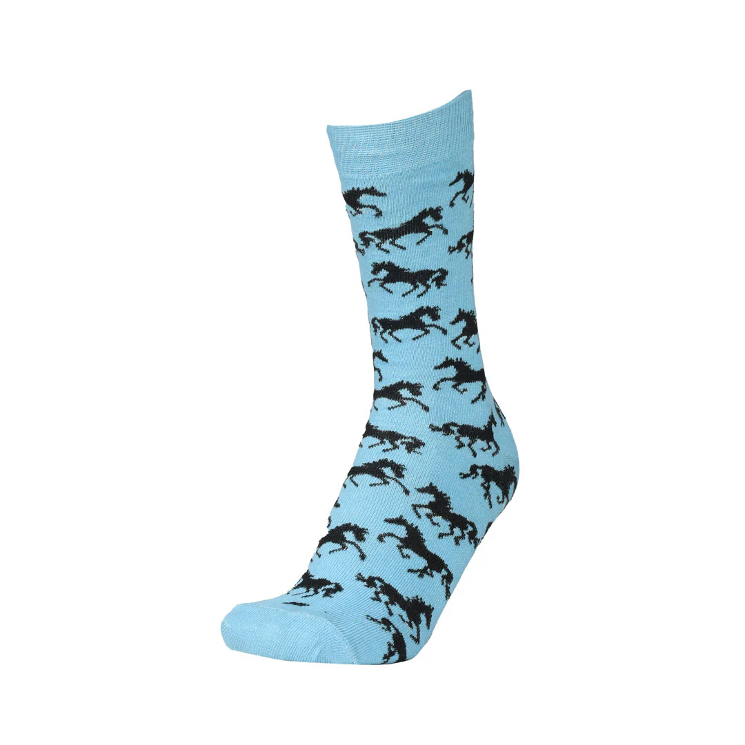 AWST Int'l Ladies "Lila" Galloping Horses Crew Socks- 6 Pack - Image 10