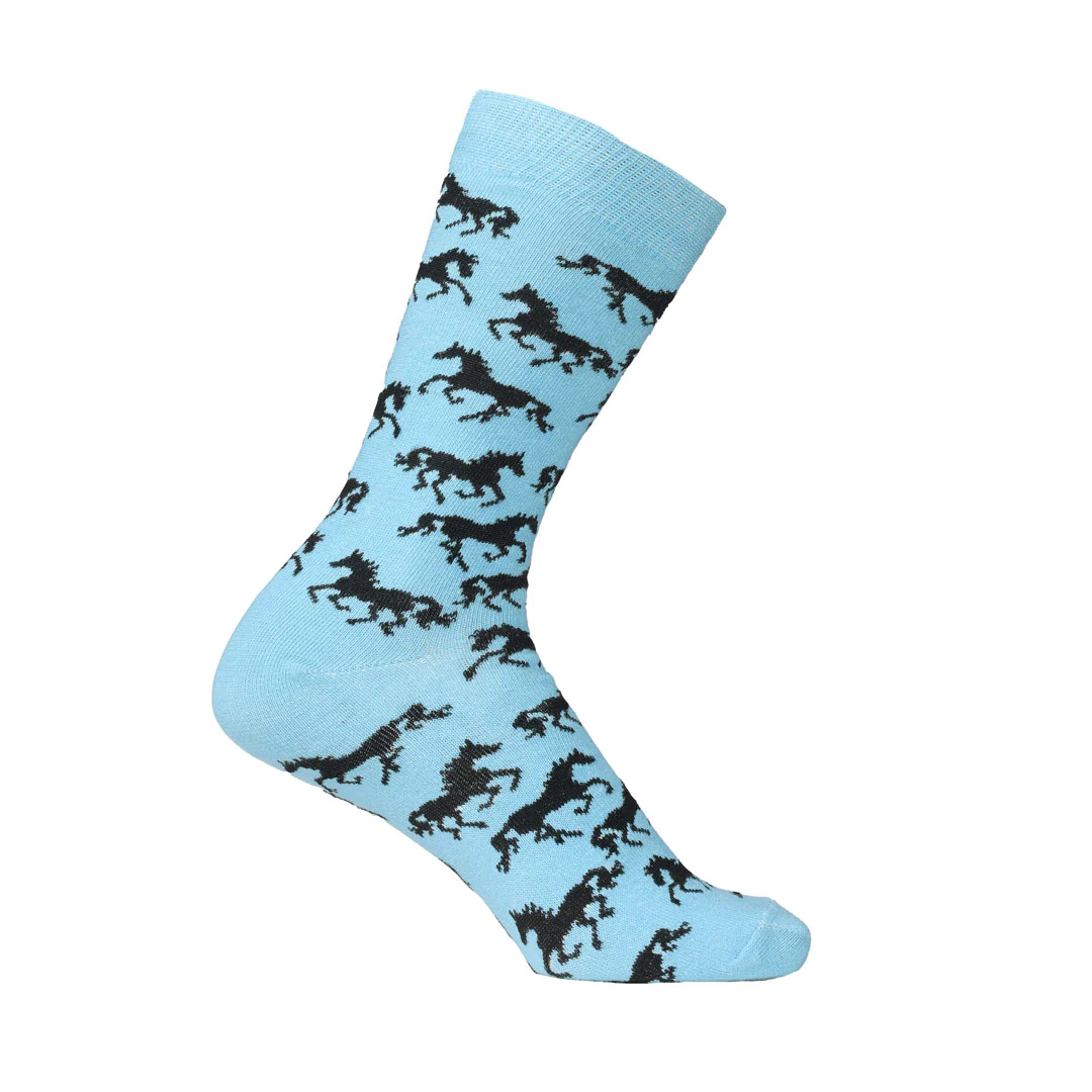 AWST Int'l Ladies "Lila" Galloping Horses Crew Socks- 6 Pack - Image 11