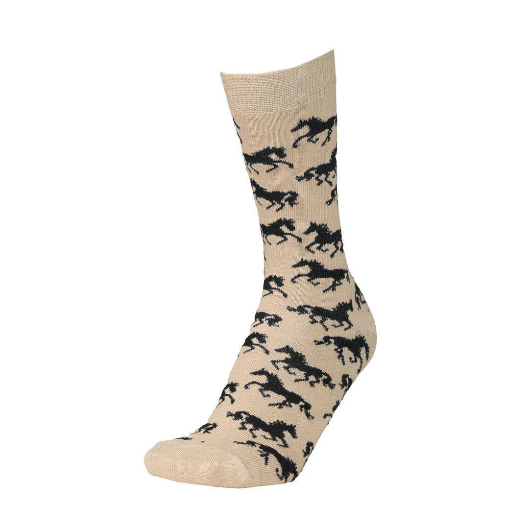 AWST Int'l Ladies "Lila" Galloping Horses Crew Socks- 6 Pack - Image 12