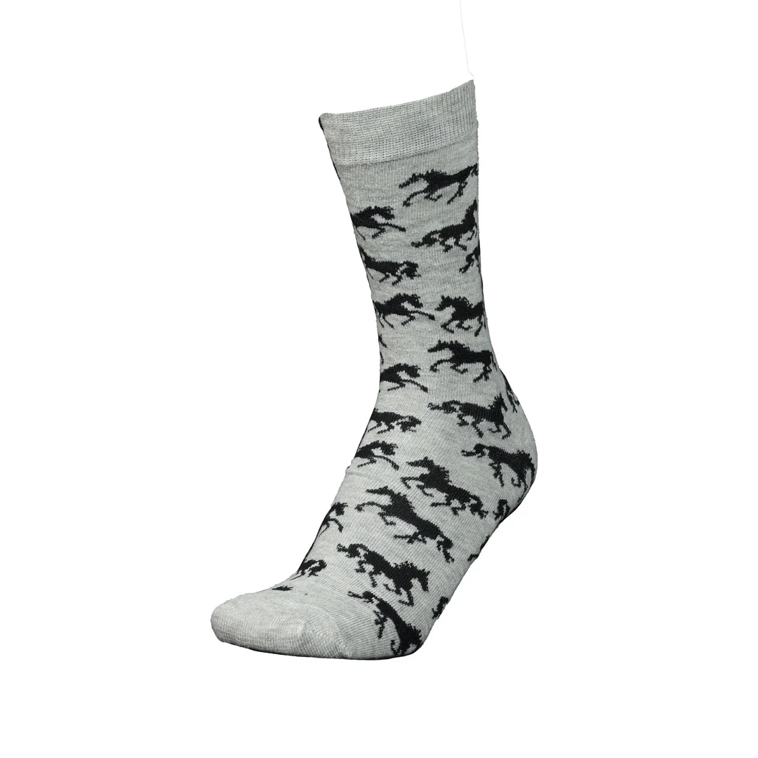 AWST Int'l Ladies "Lila" Galloping Horses Crew Socks- 6 Pack - Image 6