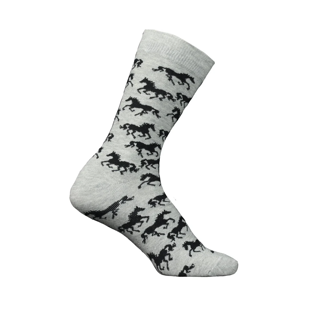 AWST Int'l Ladies "Lila" Galloping Horses Crew Socks- 6 Pack - Image 7