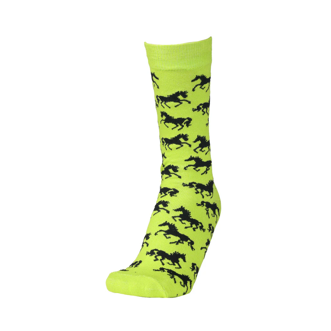 AWST Int'l Ladies "Lila" Galloping Horses Crew Socks- 6 Pack - Image 8
