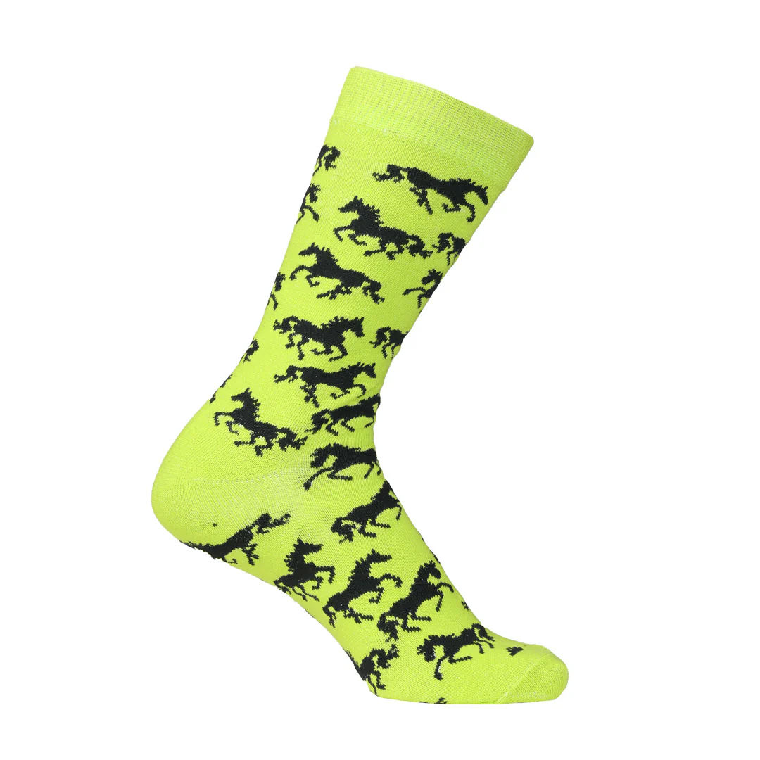 AWST Int'l Ladies "Lila" Galloping Horses Crew Socks- 6 Pack - Image 9