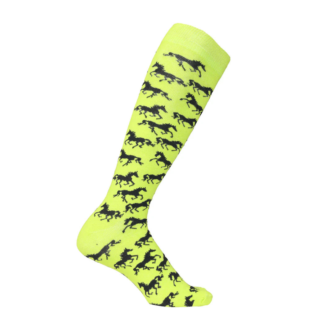 AWST Int'l Ladies "Lila" Galloping Horses Knee Socks - 6 Pack - Image 10