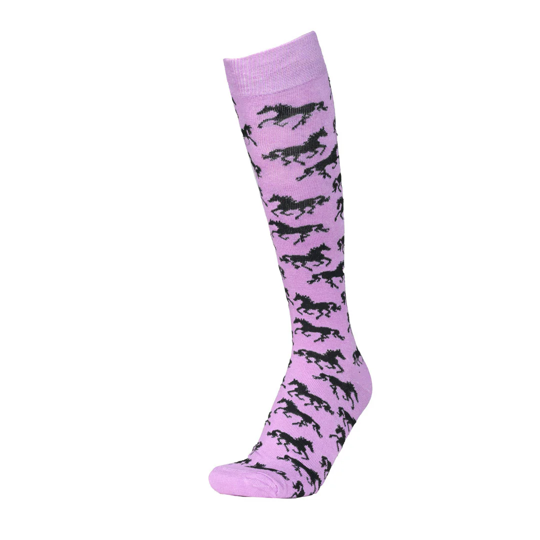 AWST Int'l Ladies "Lila" Galloping Horses Knee Socks - 6 Pack - Image 11