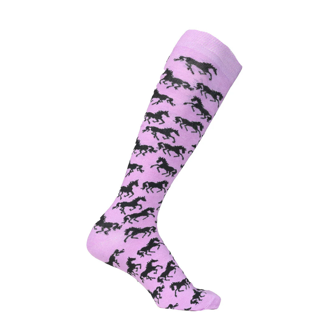 AWST Int'l Ladies "Lila" Galloping Horses Knee Socks - 6 Pack - Image 12