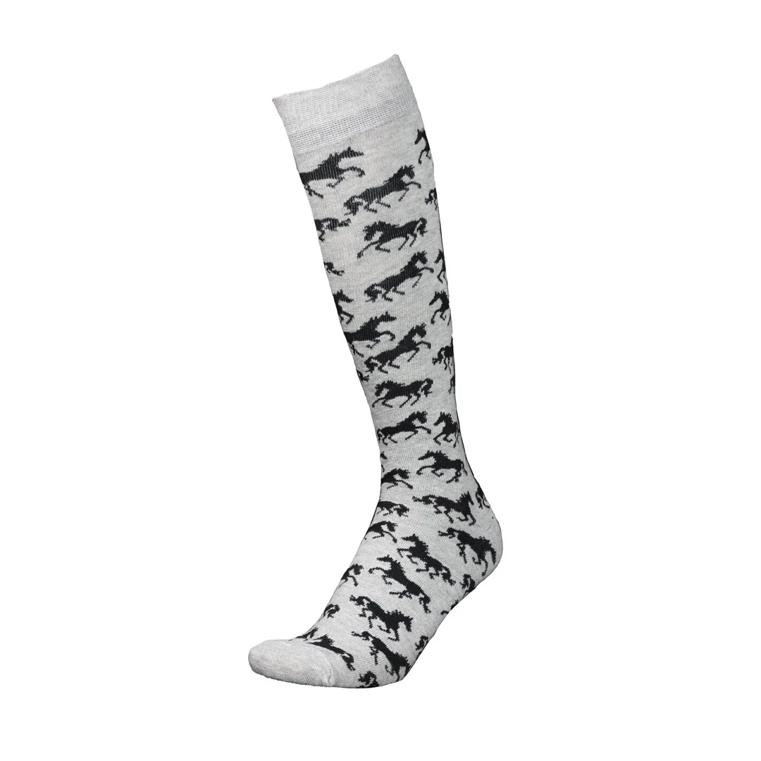 AWST Int'l Ladies "Lila" Galloping Horses Knee Socks - 6 Pack - Image 2