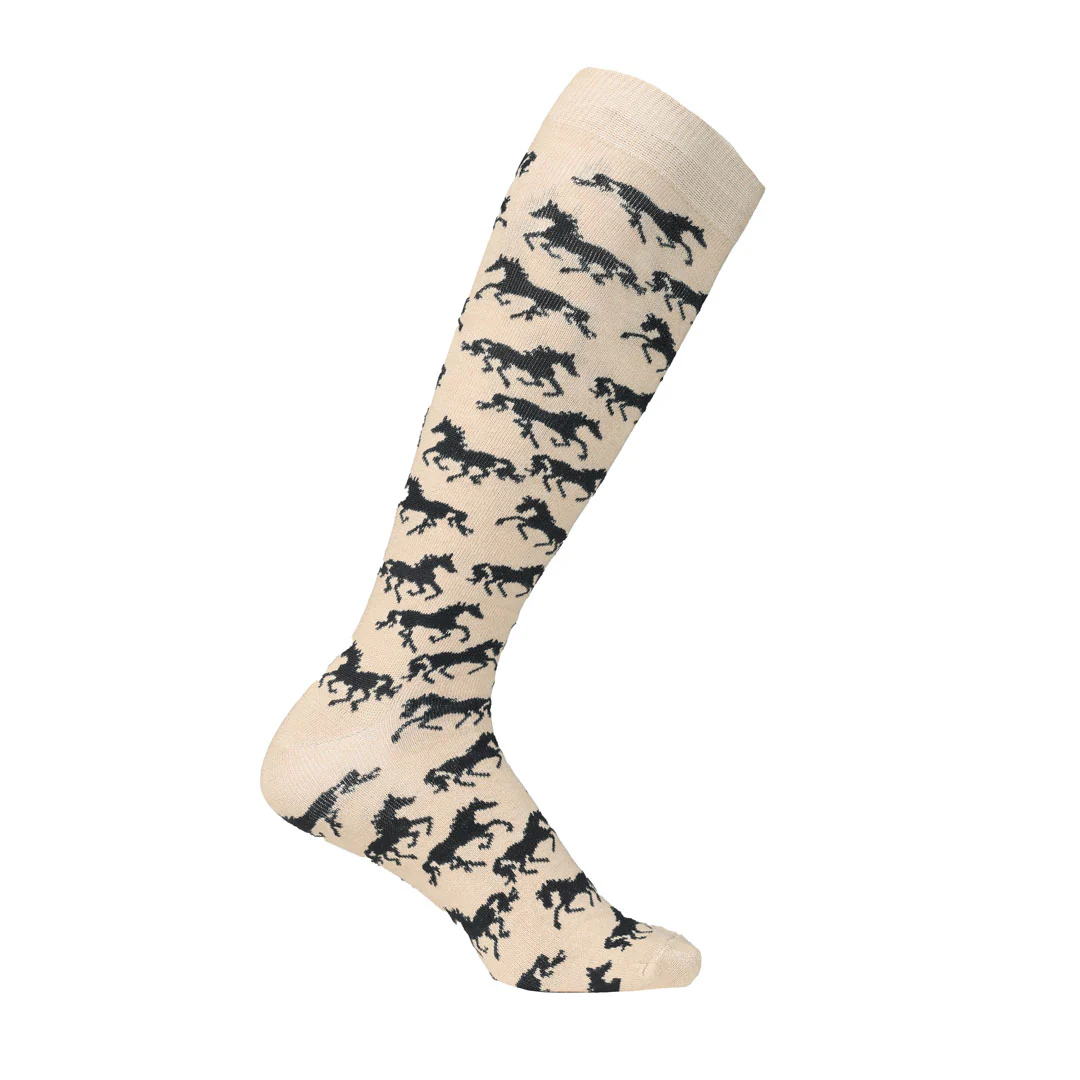 AWST Int'l Ladies "Lila" Galloping Horses Knee Socks - 6 Pack - Image 3