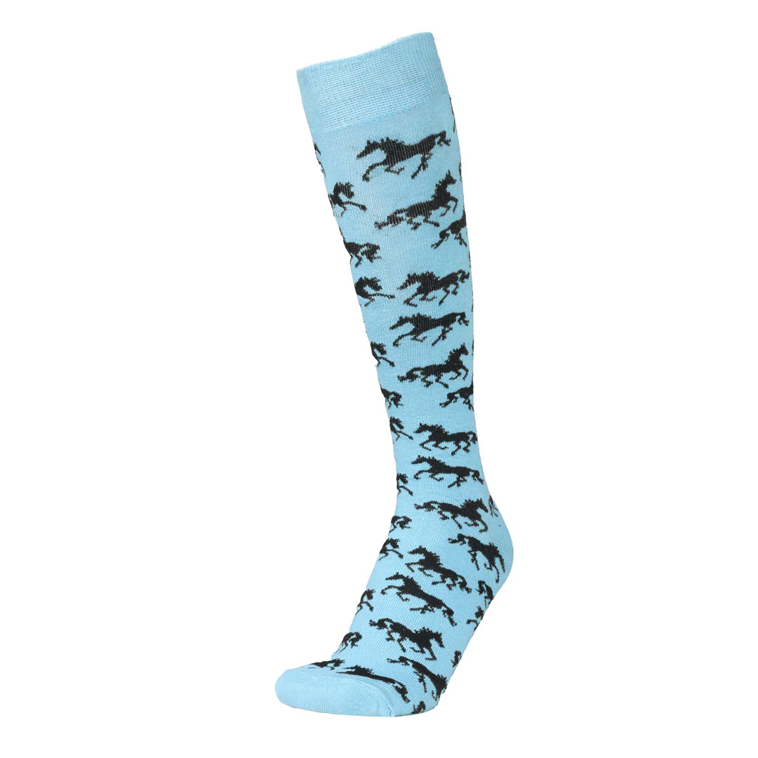 AWST Int'l Ladies "Lila" Galloping Horses Knee Socks - 6 Pack - Image 4