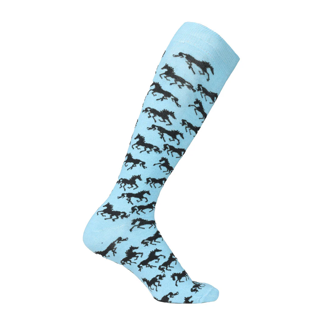 AWST Int'l Ladies "Lila" Galloping Horses Knee Socks - 6 Pack - Image 5