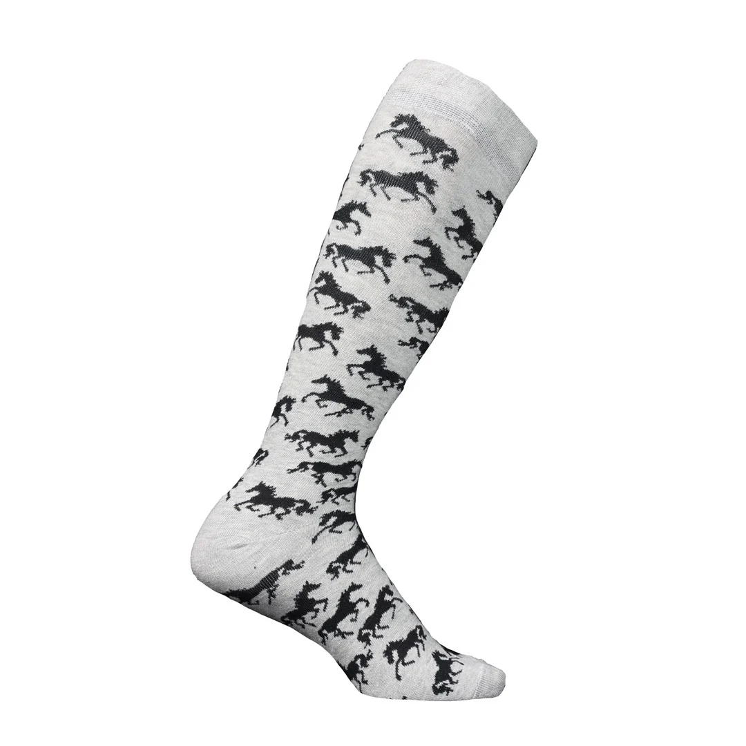 AWST Int'l Ladies "Lila" Galloping Horses Knee Socks - 6 Pack - Image 6