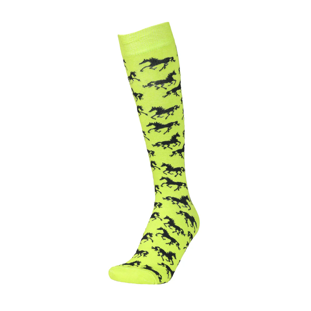AWST Int'l Ladies "Lila" Galloping Horses Knee Socks - 6 Pack - Image 9
