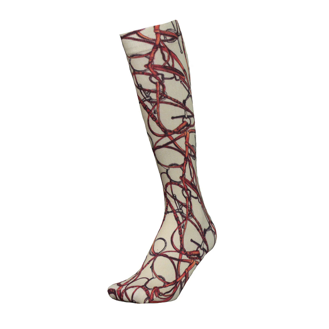 AWST Int'l Ladies "Lila" Snaffle Bridles Socks - 3 Pack - Image 4