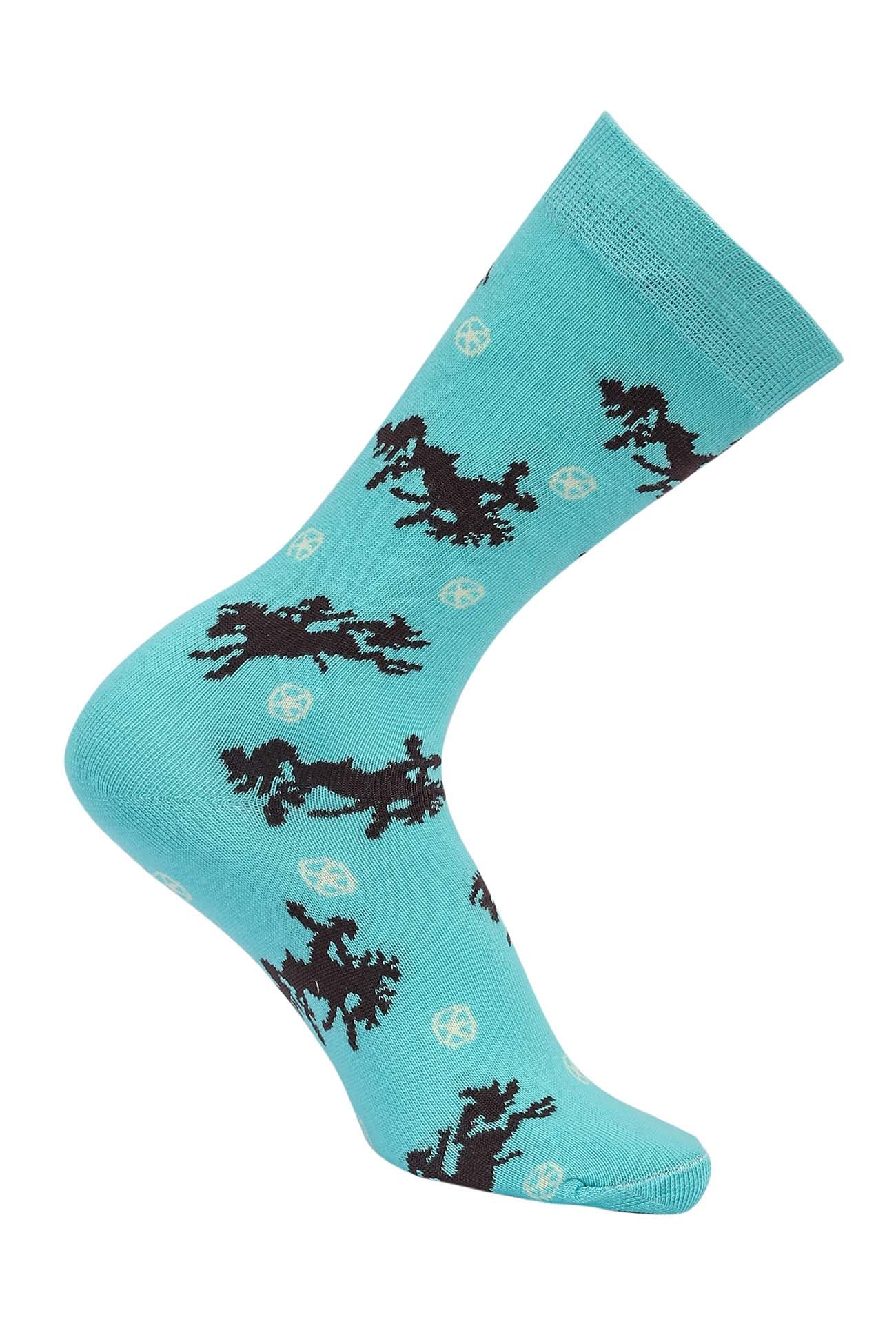 AWST Int'l Lila Bucking Horses Socks 6-pack - Image 13