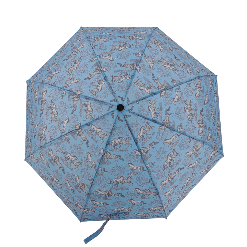 AWST Int'l Lila Compact Umbrella-Blue Toile - Image 3