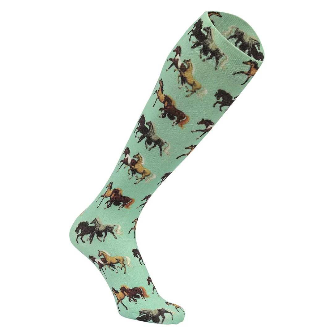 AWST Int'l Lila Horse Pairs Socks- 3 pack - Image 2