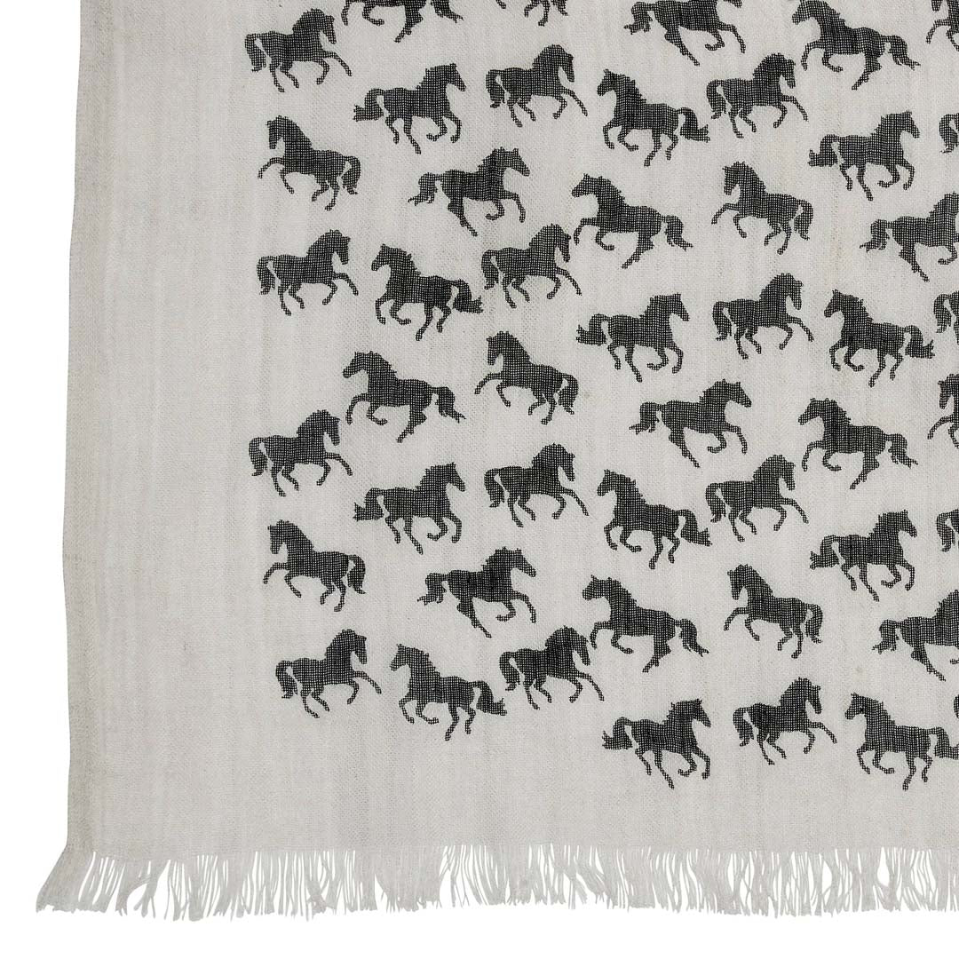 AWST Int'l “Lila” Horse Silhouettes Scarf - Image 2