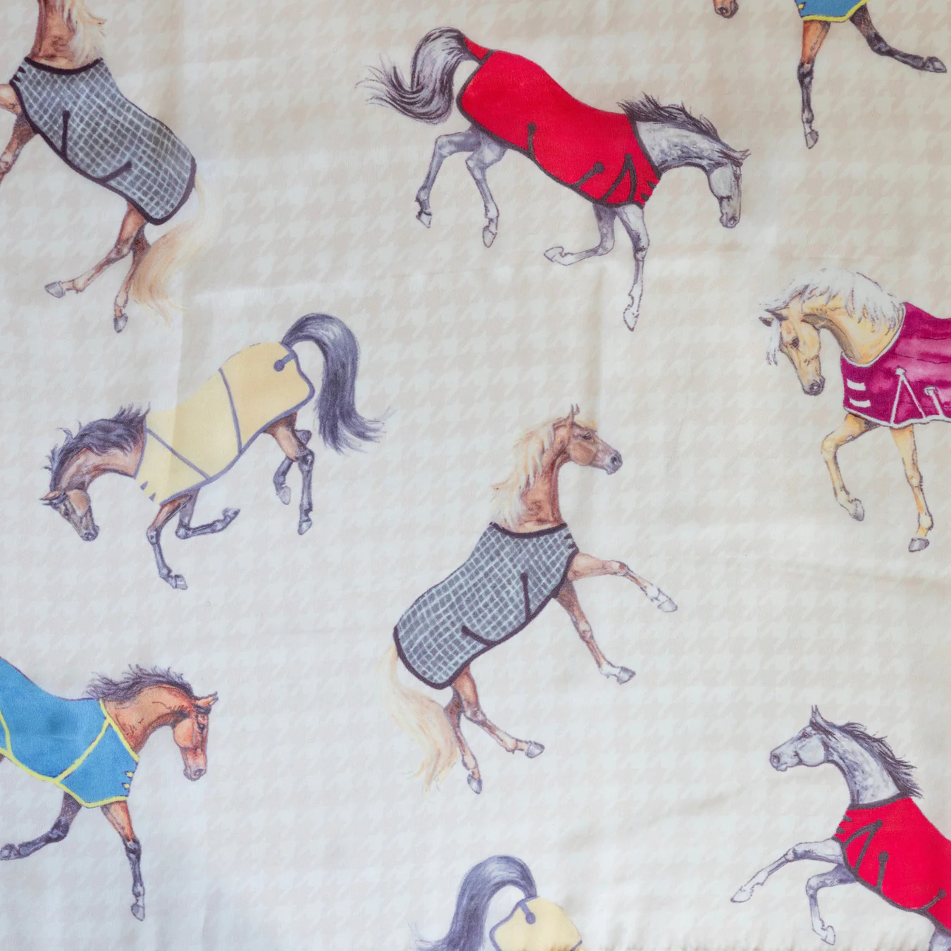 AWST Int'l Lila Horses in Blankets Scarf - Image 3