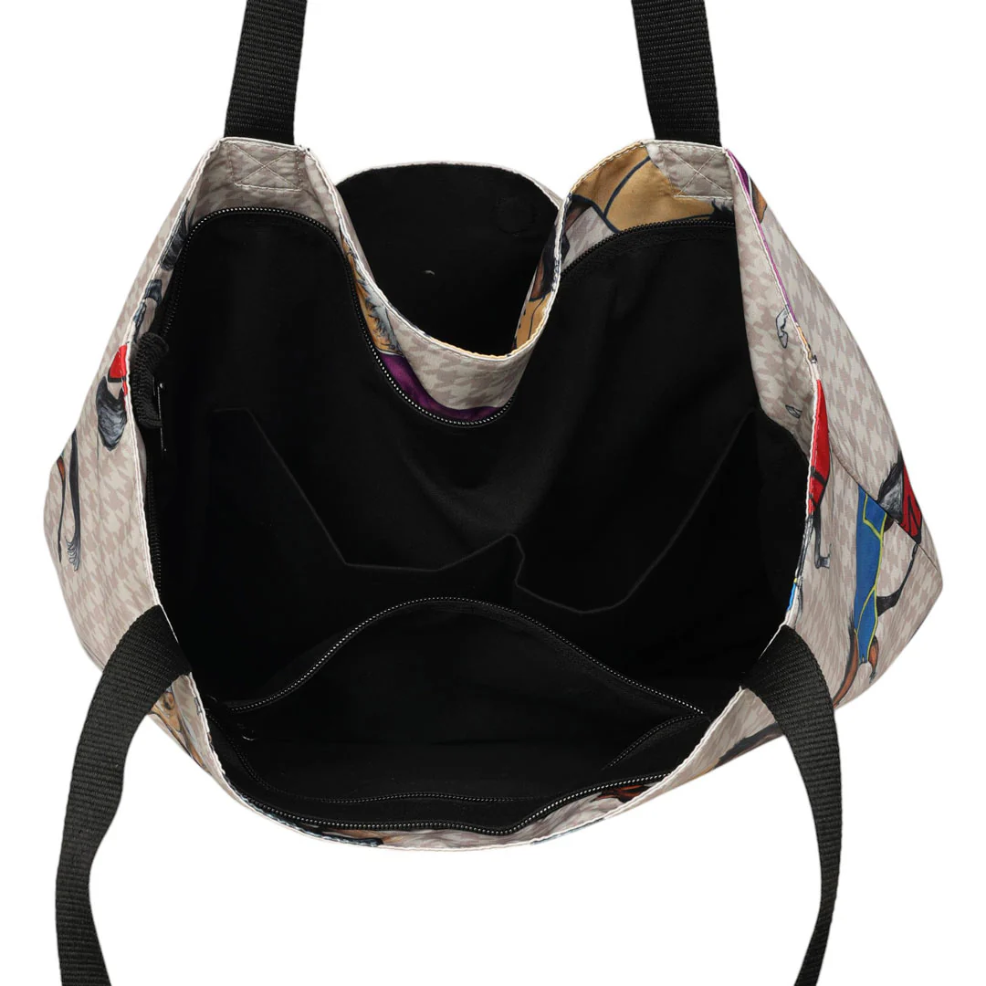 AWST Int'l Lila Horses in Blankets Tote Bag - Image 3