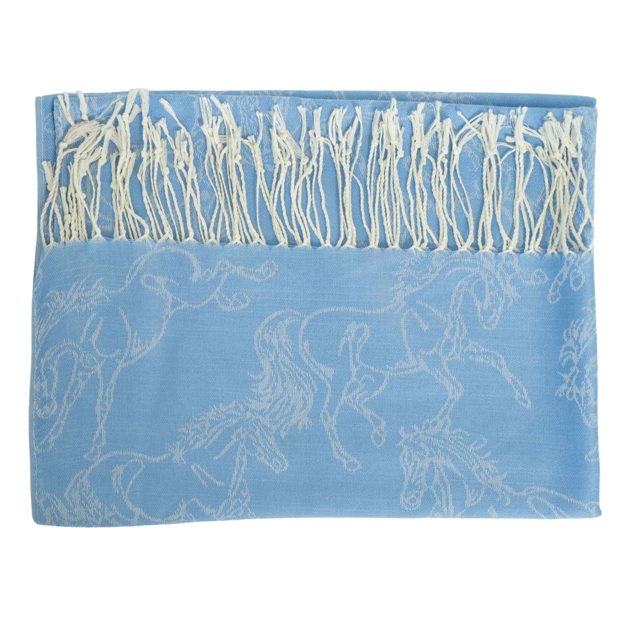 AWST Int'l Lila Linear Horses Pashmina Scarf - Image 2