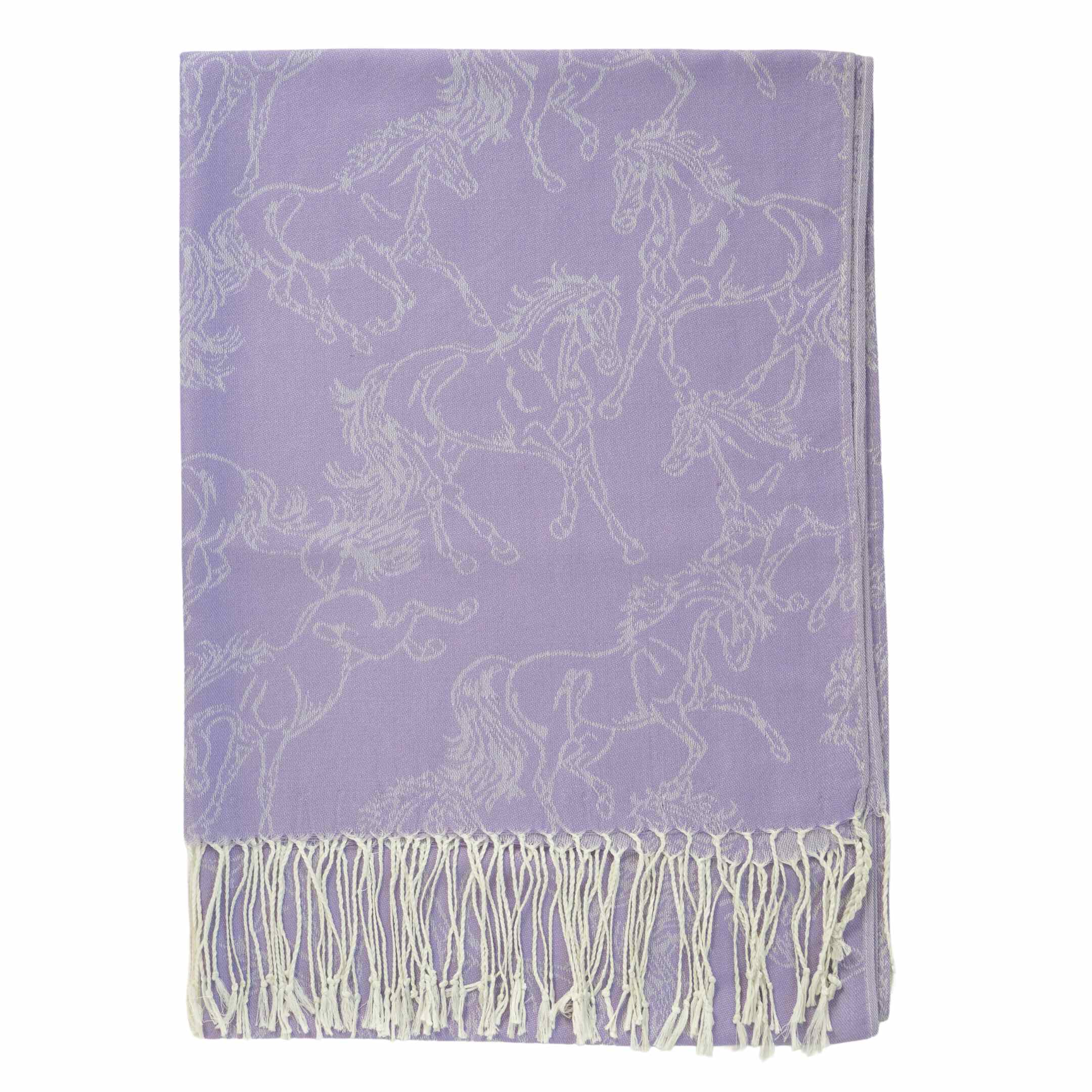 AWST Int'l Lila Linear Horses Pashmina Scarf - Image 5