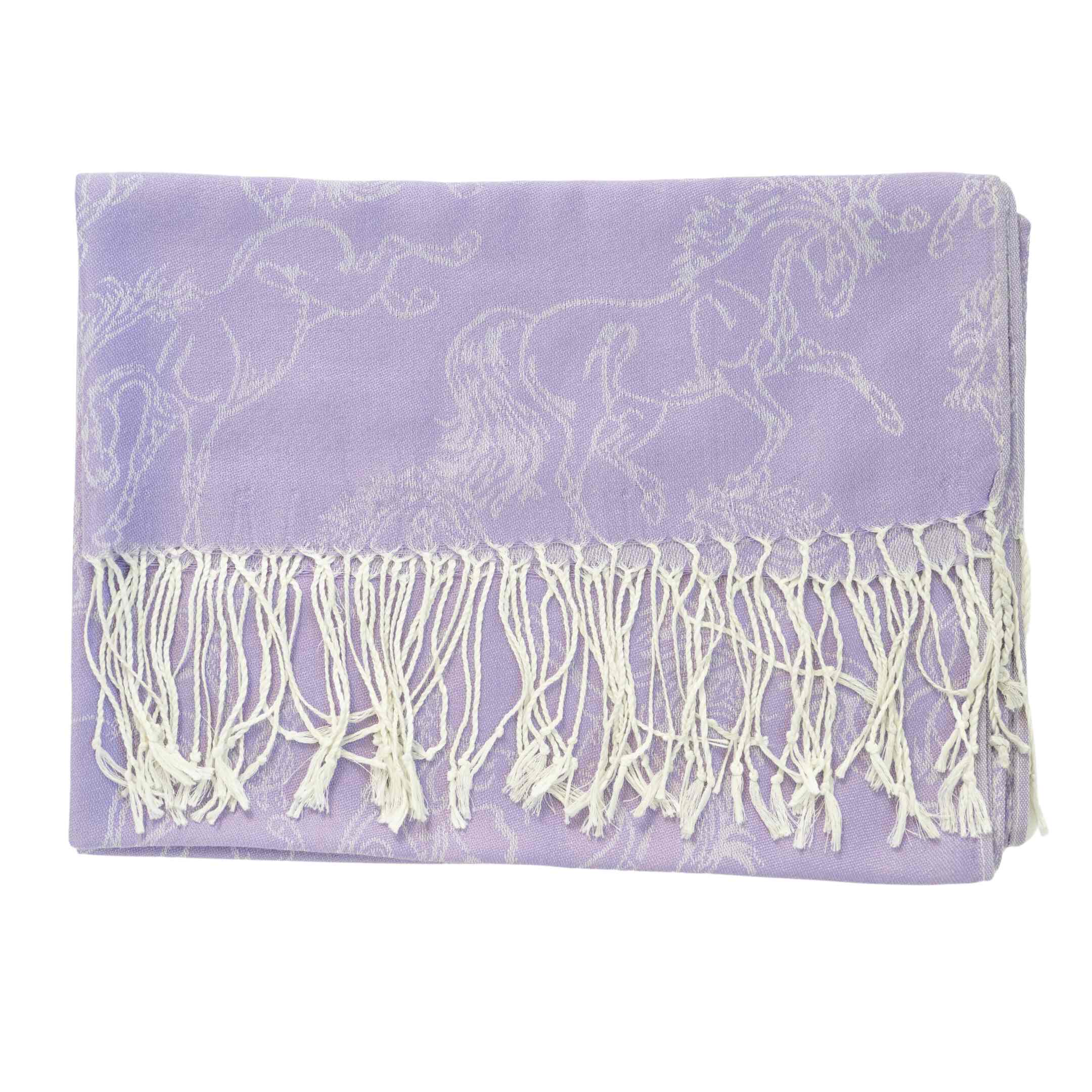 AWST Int'l Lila Linear Horses Pashmina Scarf - Image 6