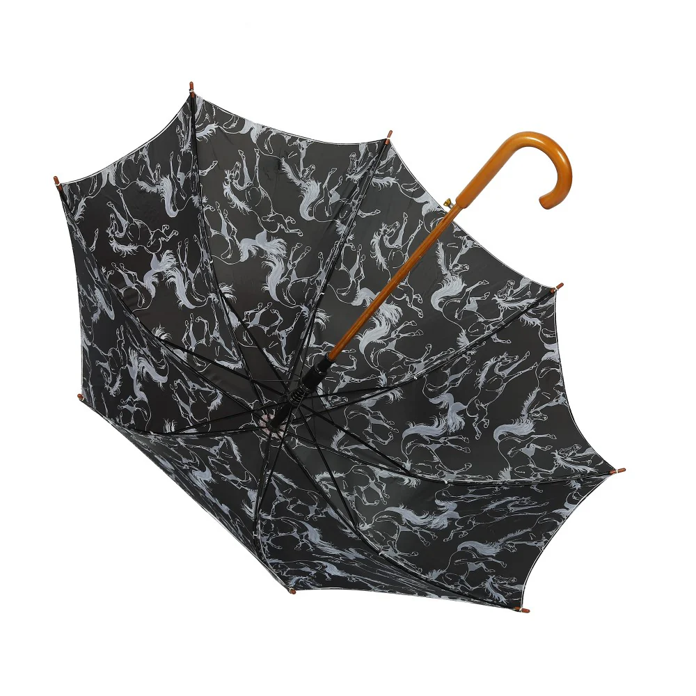 AWST Int'l Lila Umbrella - Linear Horses - Image 6