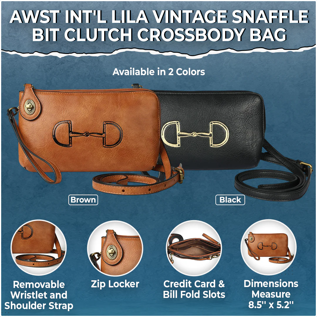 AWST Int'l Lila Vintage Snaffle Bit Clutch Crossbody Bag - Image 2