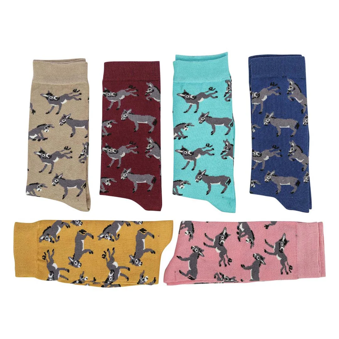 AWST Int'l Playful Donkeys Socks 6 pack - Image 2