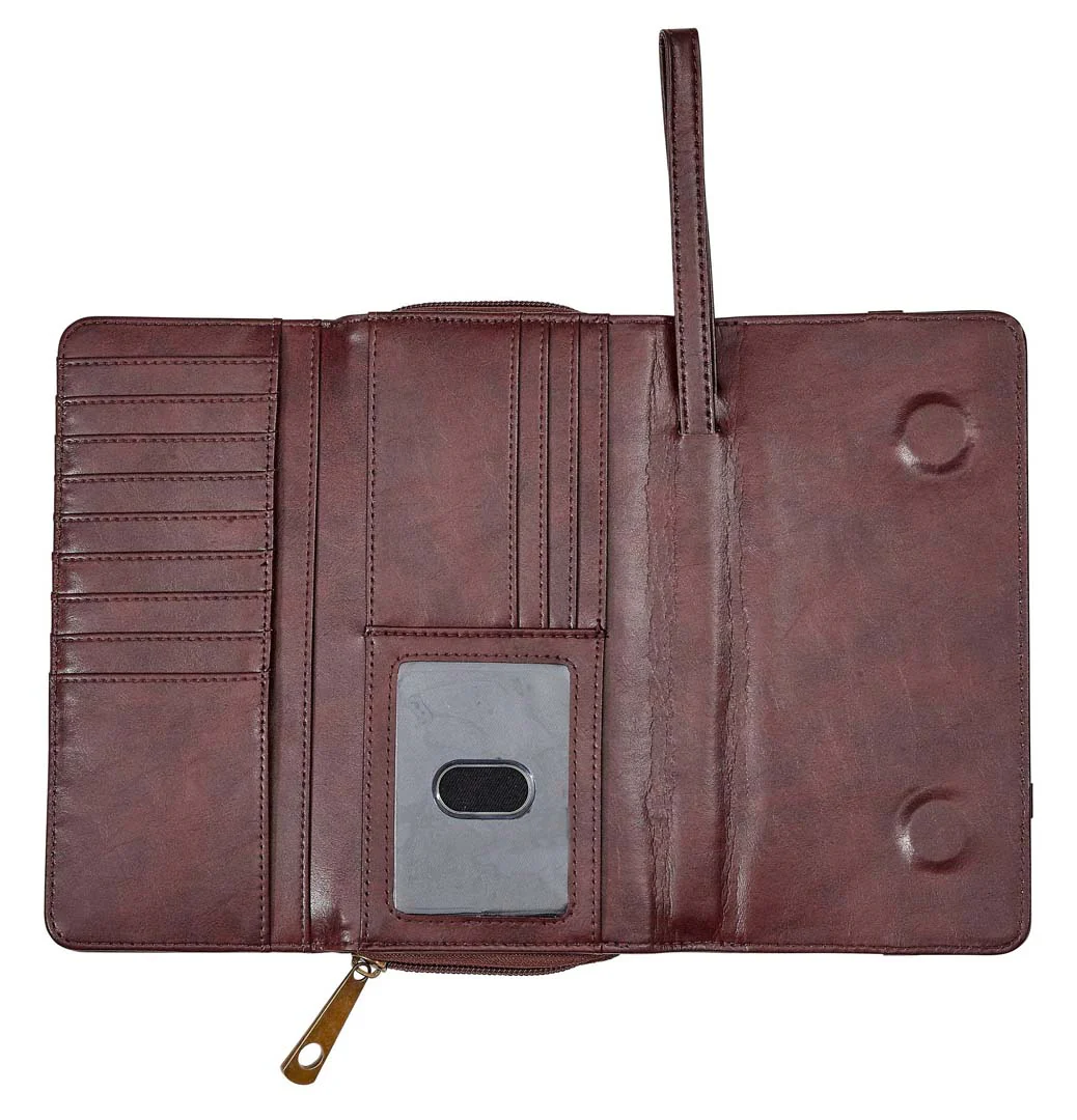 AWST Int'l Snaffle Bit Leather Cross Body Wallet - Image 4