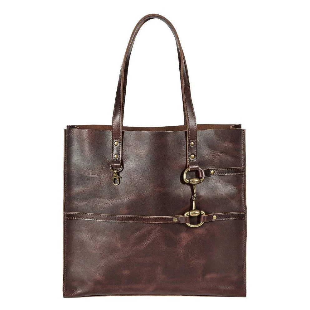 AWST Int'l Snaffle Bit Leather Tote Bag - Image 2