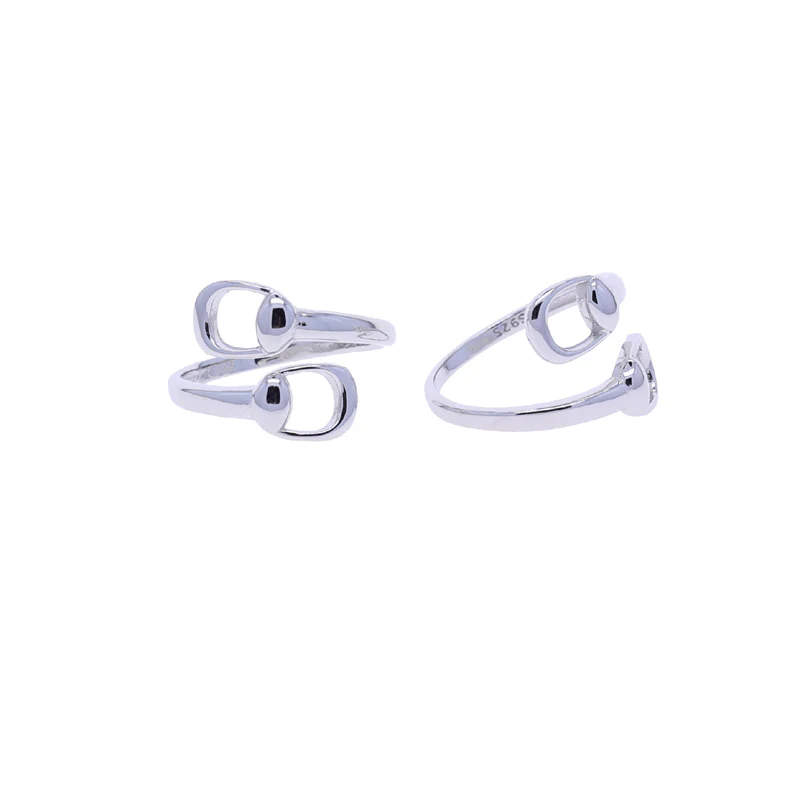 AWST Int'l Snaffle Bit Sterling Silver Adjustable Wrap Ring - Image 2